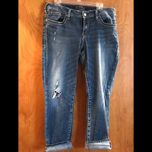 Silver Boyfriend Denim Jeans